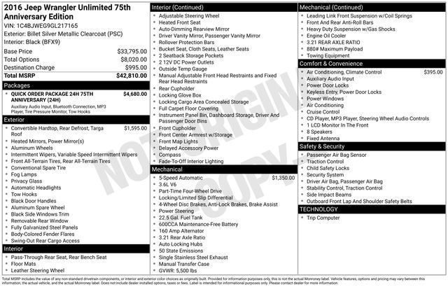 2016 Jeep Wrangler Unlimited Sahara