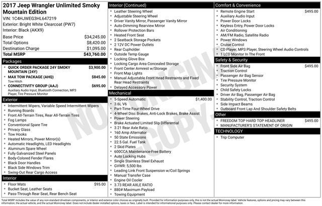 2017 Jeep Wrangler Unlimited Sahara