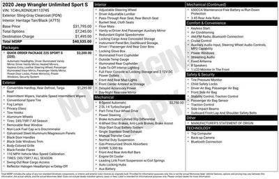 2020 Jeep Wrangler Unlimited Sport S