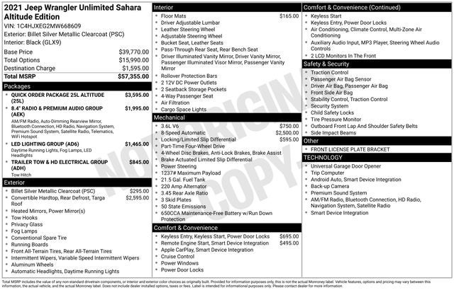 2021 Jeep Wrangler Unlimited Sahara Altitude
