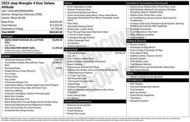 2023 Jeep Wrangler Sahara Altitude