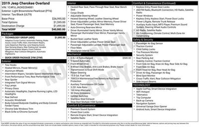 2019 Jeep Cherokee Overland