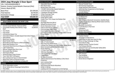 2024 Jeep Wrangler Sport