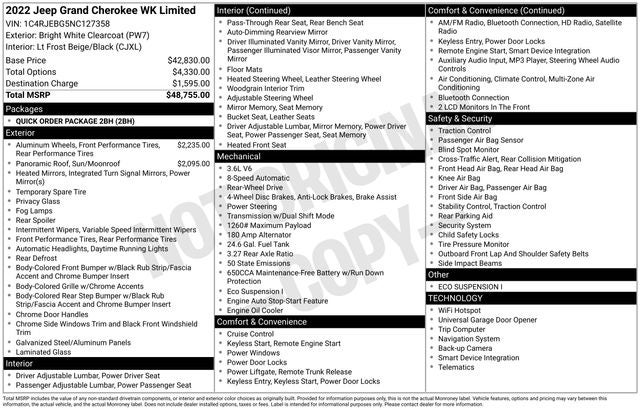 2022 Jeep Grand Cherokee WK Limited