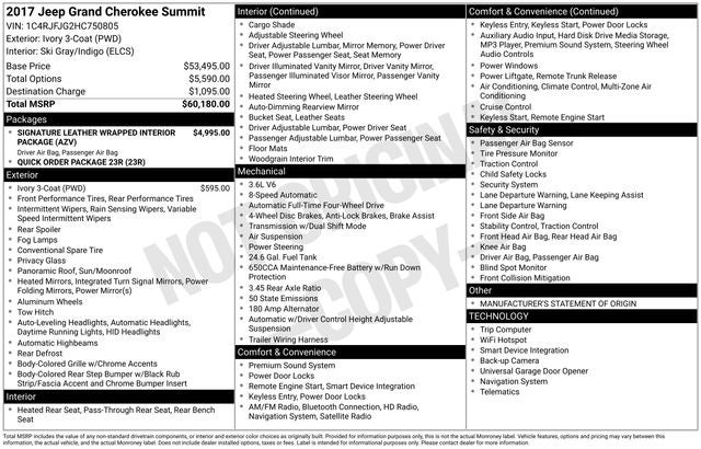 2017 Jeep Grand Cherokee Summit