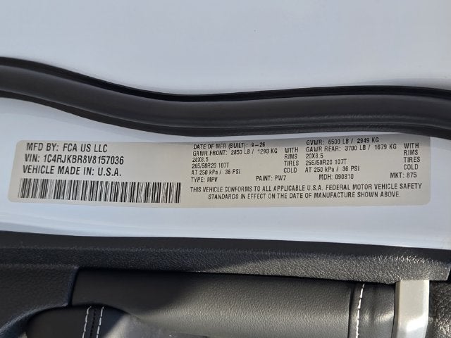 2027 Jeep Grand Cherokee L Limited Reserve