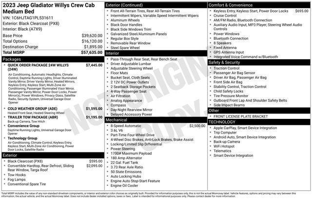2023 Jeep Gladiator Willys