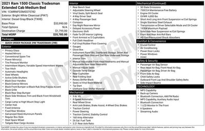 2021 RAM 1500 Classic Tradesman