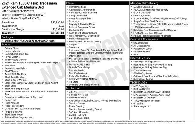 2021 RAM 1500 Classic Tradesman