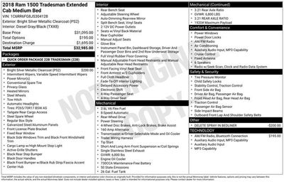 2018 RAM 1500 Tradesman