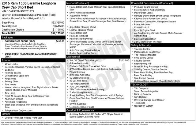 2016 RAM 1500 Laramie Longhorn