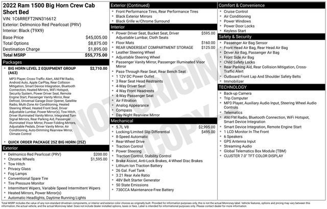 2022 RAM 1500 Big Horn/Lone Star