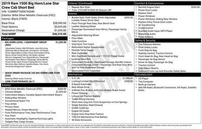 2019 RAM 1500 Big Horn/Lone Star