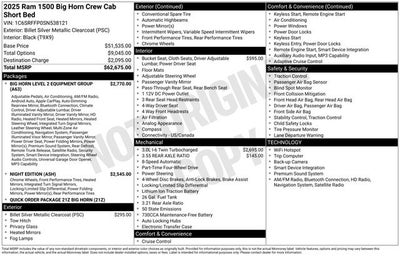 2025 RAM 1500 Big Horn/Lone Star