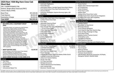 2025 RAM 1500 Big Horn/Lone Star