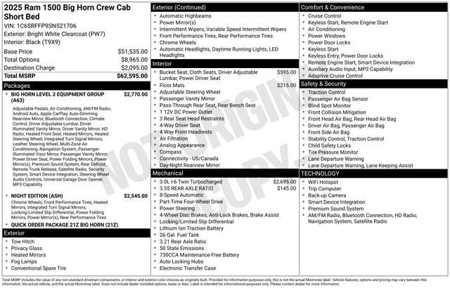 2025 RAM 1500 Big Horn/Lone Star