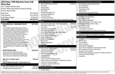 2025 RAM 1500 Big Horn/Lone Star
