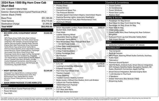 2024 RAM 1500 Big Horn/Lone Star