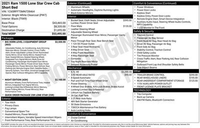 2021 RAM 1500 Big Horn/Lone Star