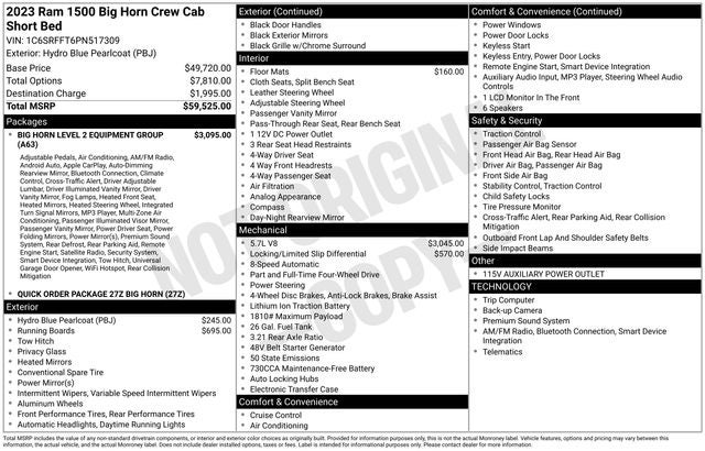 2023 RAM 1500 Big Horn/Lone Star