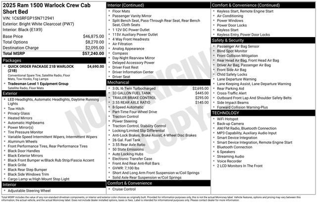 2025 RAM 1500 Warlock