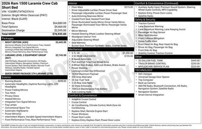 2026 RAM 1500 Laramie