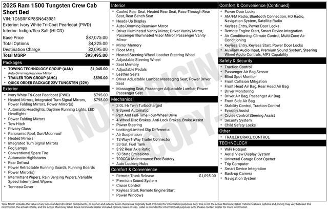 2025 RAM 1500 Tungsten