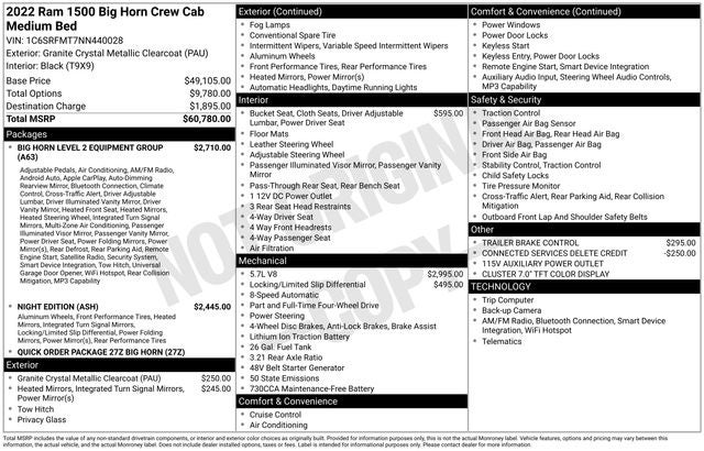 2022 RAM 1500 Big Horn/Lone Star
