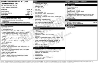 2018 Chevrolet Colorado Work Truck