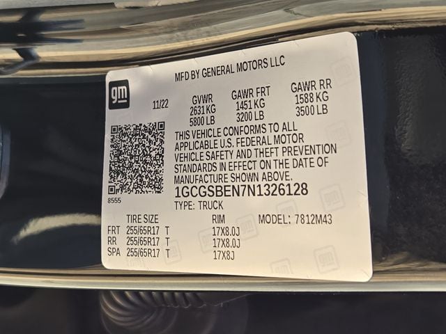 2022 Chevrolet Colorado Work Truck