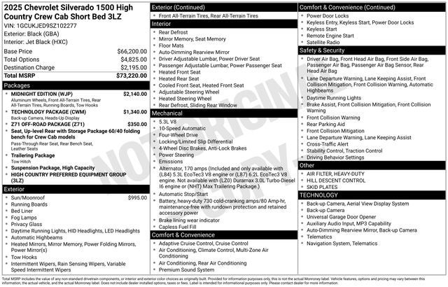 2025 Chevrolet Silverado 1500 High Country