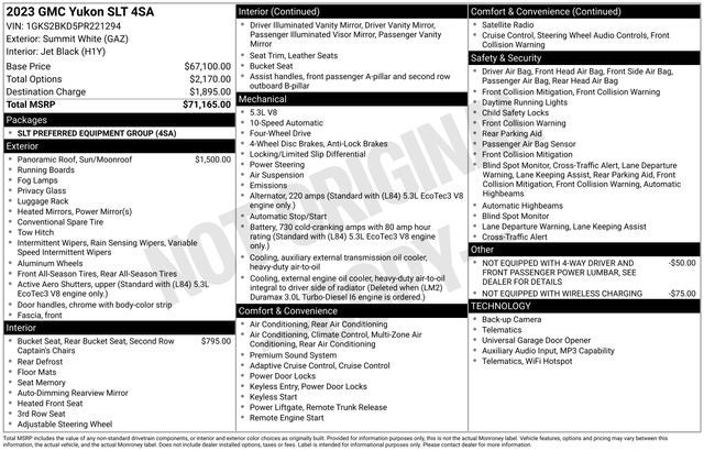 2023 GMC Yukon SLT