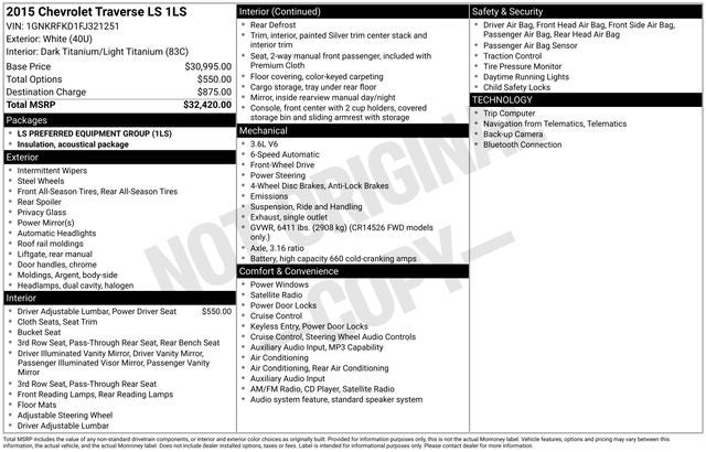 2015 Chevrolet Traverse LS
