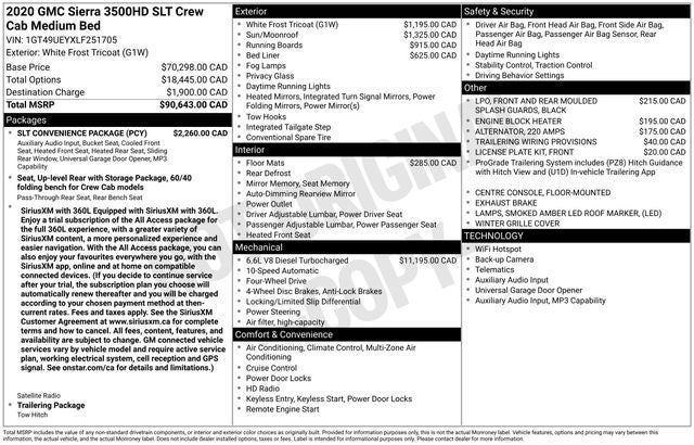 2020 GMC Sierra 3500HD SLT