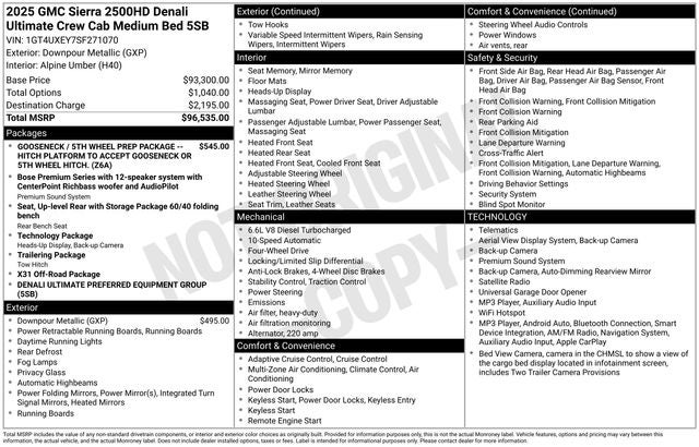 2025 GMC Sierra 2500HD Denali Ultimate