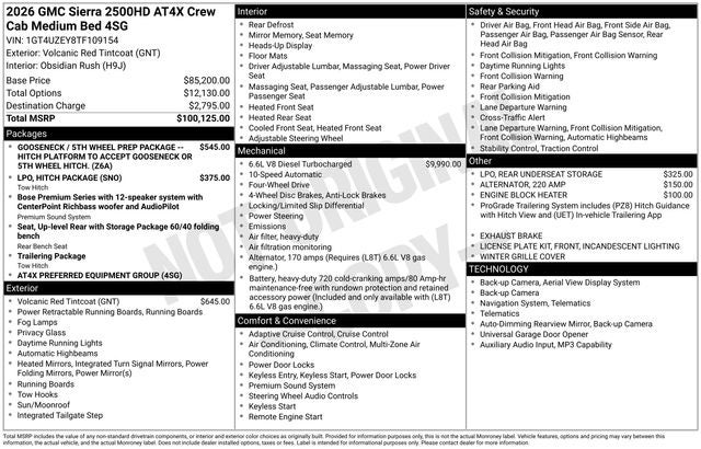 2026 GMC Sierra 2500HD AT4X