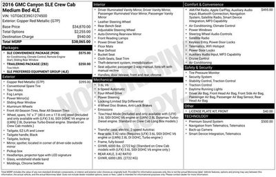 2016 GMC Canyon SLE1