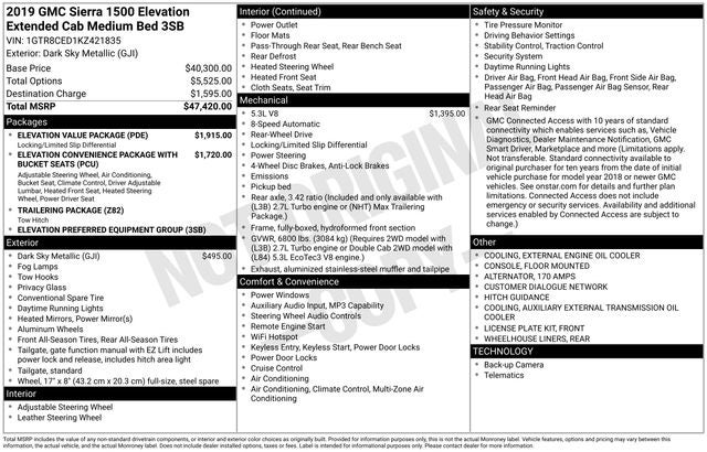 2019 GMC Sierra 1500 Elevation