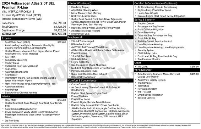 2024 Volkswagen Atlas 2.0T SEL Premium R-Line
