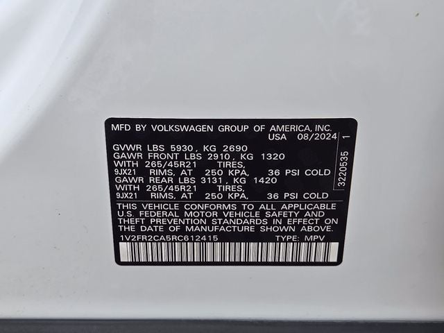 2024 Volkswagen Atlas 2.0T SEL Premium R-Line
