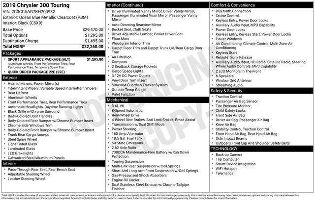 2019 Chrysler 300 Touring