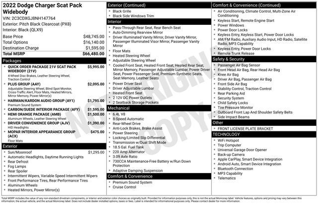 2022 Dodge Charger R/T Scat Pack Widebody