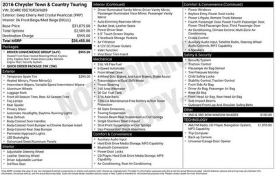 2016 Chrysler Town & Country Touring