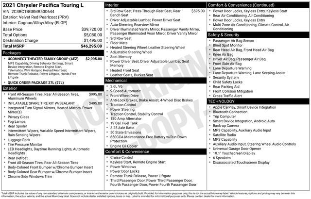2021 Chrysler Pacifica Touring L