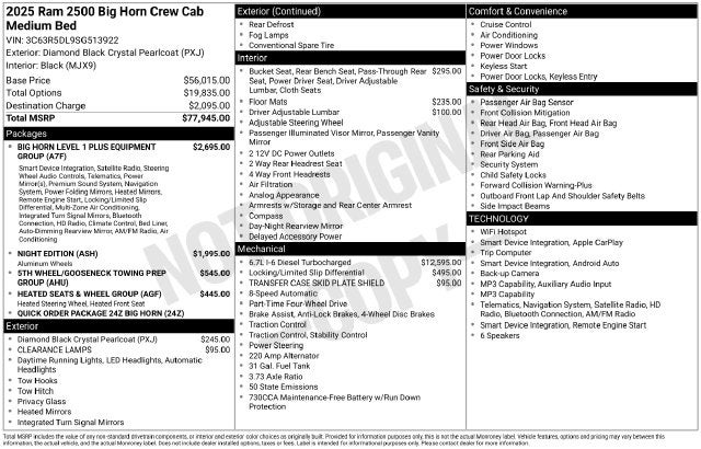 2025 RAM 2500 Big Horn