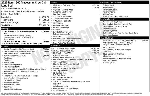 2023 RAM 3500 Tradesman