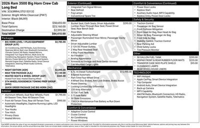 2026 RAM 3500 Big Horn