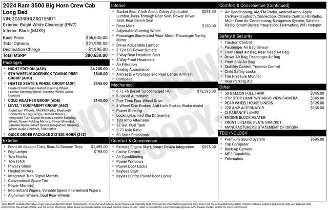 2024 RAM 3500 Big Horn