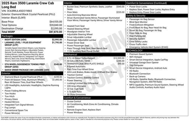 2025 RAM 3500 Laramie