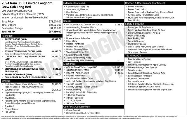 2024 RAM 3500 Limited Longhorn